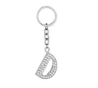 Banemi Porte Clefs Mignon Porte Clés One Piece Lettre D avec Cubic Zirconia Cadeau Papa