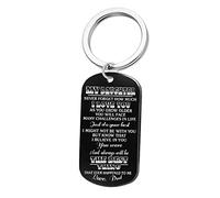 Banemi Porte Cles Femme Porte Clés Mignon Plaque d'Identification Gravée «La Meilleure Chose» Cadeau Ado