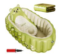 Bañera Inflable Para Bebés - Bañera Portátil De Viaje Con Asiento Antideslizante | Diseño Plegable Para Baño Natación Playa Piscina - Accessoires Seguros Para Hogar Vacaciones Y Viajes Familiares