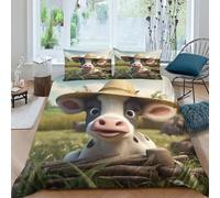 BANEUBBDE 3D, Imprimé Vaches laitières Ensemble De Literie Microfibre Super Douce Et Respirante Housses De Couettes 3 Pièces Et Taie d'oreiller King（220x240cm）