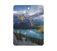 Banff National Park Désodorisant de voiture à suspendre, tablettes d'aromathérapie parfumées longue durée, cartes parfumées carrées pour véhicules, chambre à coucher, armoire, style gris