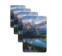 Banff National Park Lot de 4 cartes désodorisantes pour voiture pour homme et femme - Accessoires de voiture mignons - Diffuseur de parfum durable à suspendre - Tablettes d'aromathérapie pour voiture