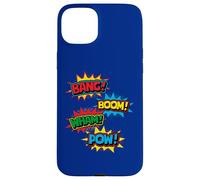 Bang Boom Wham Pow Comic Pop Art Super Hero Sound Word Design Coque pour iPhone 15 Plus