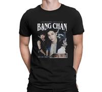 Bang Chan Newest Tshirt for Men Vintage Round Neck Basic T Shirt Hip Hop Birthday Gifts Streetwear
