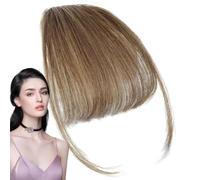 Bang Clip In Hair Extensions - On Air Bangs Human Extensions, Natural Looking Fringe Hairpiece, Lightweight Styling Solution, Seamless Blend Accessory | French Fake For Women, Parties, Daily Wear