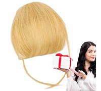 Bang Extensions Clip Human - French Bangs Extensions, Natural Colour Neat Bangs Hairpiece, Human Fringe Extension, Stylish Accessory for Quick Hairstyle Transformation | fo