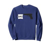 Bang!-Flag T-Shirt Vintage avec Pistolet d'arme de Poing pour propriétaire d'arme Sweatshirt