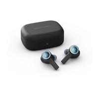Bang & Olufsen Beoplay EX - Écouteurs bluetooth true wireless haut de gamme avec réduction de bruit, jusqu’à 28 h d’écoute avec étui de charge, résistants à l’eau pour travail et sports - Bleu Oxygene