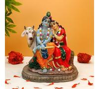 BangBangDa Statue de Couple de Dieu Hindou Radha Krishna - 15,2 cm de Haut Multicolore