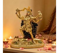BangBangDa Statue de la déesse hindoue Kali - Dieu Indien décoratif - Idole Antique - Déesse Indienne du Temps et de la Mort Figurine Murti Pooja Puja Bouddha Temple Mandir Décor