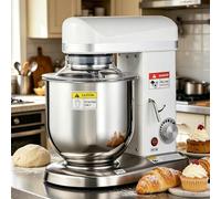 BANGBANGJI Batteur Mélangeur Commercial 500W, Batteur à Pâte Électrique 3-en-1, 3 Vitesses Réglables, avec Bol INOX, Crochet Pétrin, Fouet & Batteur pour Pain Gâteau 10L