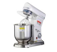 BANGBANGJI Batteur Mélangeur Commercial sur Socle, Mélangeur Multifonction, 3 Vitesses Réglables, avec Bol INOX, Crochet Pétrin & Batteur à Gâteau pour Boulangerie Pizzeria Restaurant 5L