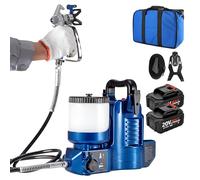 BANGBANGJI Pistolet à Peinture Haute Pression, Pistolet à Peinture sans air Professionnel, 6 Pressions réglables, capacité de 1,2 L pour Une Application à 360° et en Hauteur 2Battery