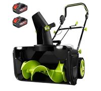 BANGBANGJI Souffleuse à Neige sans Fil 40 V, souffleuse à Neige électrique 3 500 W, Moteur sans balais, Largeur 50 cm, Profondeur 25 cm, portée 7,6 m, goulotte réglable à 180° et éclairage LED