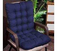 BangDon Coussin épais et confortable pour chaises longues, chaise à bascule inclinable, pour terrasse, bureau, extérieur (housse de chaise uniquement) (bleu foncé, 130 x 40 cm)