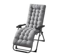 BangDon Coussin extra épais, doux et confortable pour chaise longue, jardin, chaise longue, peut être utilisée en toutes saisons, pour extérieur, terrasse, décoration d'intérieur (gris, 140 x 45 cm)