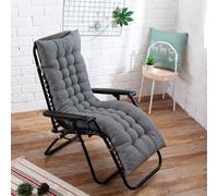 BangDon Coussins de chaise longue de style classique - Confortable et épais - Rembourré - Coussin de chaise à bascule de jardin - Coussin de chaise à bascule pour bureau, tatmi, piscine (gris, 150 x