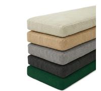 BangDon Home Comfort Coussin de banc long en tissu durable, base antidérapante, lavable en machine, doux au toucher, mousse haute densité, fermeture éclair dissimulée, utilisation polyvalente (80 x 45