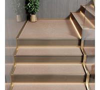 BangDon Lot de 5 tapis de protection autocollants pour marches d'escalier de style simple pour escalier en marbre avec fond antidérapant pour plus de sécurité et d'adhérence (marron, 5 pièces)