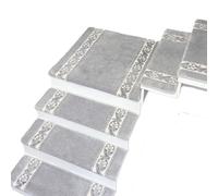 BangDon Tapis d'escalier à motif élégant - Anti-rayures - Solution d'escalier très fréquentée - Tapis de réduction du bruit pour marbre, carrelage en verre - 75 x 24 cm (style 4, 15 pièces)