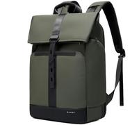 BANGE Grand sac à dos de travail pour ordinateur portable de 15,6", imperméable, antivol, voyage, randonnée, camping, université, école, quotidien, mode pour homme et femme (Vert)