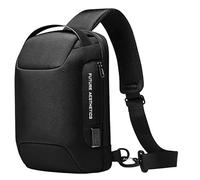 BANGE Sac à bandoulière antivol étanche pour homme avec port de charge USB