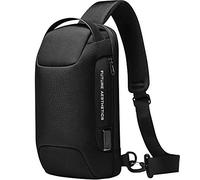 BANGE Sac à bandoulière antivol étanche pour homme avec port de charge USB