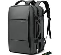 BANGE Sac à dos de voyage convertible durable pour ordinateur portable de 17,3" pour homme et femme (gris 45L)