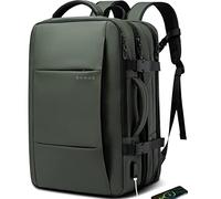 BANGE Sac à dos de voyage convertible durable pour ordinateur portable de 17,3" pour homme et femme (Vert 45L)