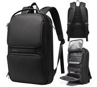 BANGE Sac à dos de voyage, sac à dos convertible résistant pour ordinateur portable de 15,6 ", 35 l, pour hommes et femmes, pour gourde, valise, voyage, école, affaires, noir