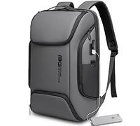 BANGE Sac à dos judicieux pour ordinateur portable de 15,6", sac professionnel pour homme et femme, gris, Large