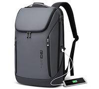 BANGE Sac à dos professionnel intelligent étanche pour ordinateur portable de 15,6" avec port de charge USB, sac à dos de voyage durable (Gris(deux poches))