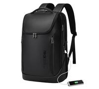 BANGE Sac à dos professionnel intelligent étanche pour ordinateur portable de 15,6 pouces avec port de charge USB, sac à dos de voyage durable, cuir, Medium, Tendance