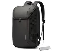 BANGE Smart Business Sac à dos étanche pour ordinateur portable de 15,6 à 17,3" avec port de charge USB 3.0 pour homme et femme, noir, Large, Sac à dos d'ordinateur