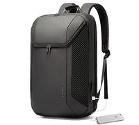 BANGE Smart Business Sac à dos étanche pour ordinateur portable de 15,6 à 17,3" avec port de charge USB 3.0 pour homme et femme, noir, Large, Sac à dos d'ordinateur