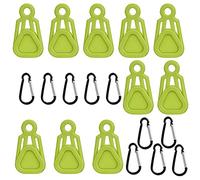 BANGHA Crochet Auvent Camping Car 10pcs Une Corde à Coupe-Vent détachable Serrure des Boutons-Souris fixant la Pince de stoutt de stoutt de Style bâche Crochet Camping Accessoires(Green)