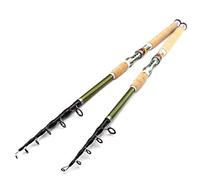 BANGHA Fishing Rod,Fishing Pole 2.1m 2.4m 2.7m 3.0m 3.6m pêche télescopique Rod Carbone poignée en Bois Canne à Lancer Extra Lourd Pêche à la Carpe Pôle Mer Tackle(2.1 m)