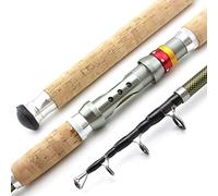 BANGHA Fishing Rod,Fishing Pole 2.1m 2.4m 2.7m 3.0m 3.6m pêche télescopique Rod Carbone poignée en Bois Canne à Lancer Extra Lourd Pêche à la Carpe Pôle Mer Tackle(3.0 m)