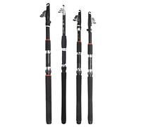 BANGHA Fishing Rod,Fishing Pole 2,1M 2,4M 3,0M 3,6M Portable Fer et Acier Canne à pêche télescopique for Pêche à la Main Tackle mer Canne à pêche Tackle Cannes à Lure(2.4 m)