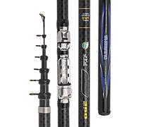 BANGHA Fishing Rod,Fishing Pole 6.3.0M, 5.4M, 4.5M, 2.7 Pêche Tige télescopique Carbone Ultra léger Ultra Dur Ajustable Sea Rock Canne à pêche Rods Surf Canne à pêche(3.6 m)