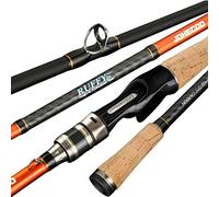 BANGHA Fishing Rod,Fishing Pole Canne à pêche avec Le Guide 1.98m 2.1m 2.4m 2.6m Bait Rapide Action Canne à pêche(2.1m Casting C702M)