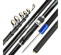 BANGHA Fishing Rod,Fishing Pole Fibre de Carbone Canne à pêche télescopique 1.8-3.6m Court Gorgones Canne à pêche télescopique for Canne à pêche(3.6 m)