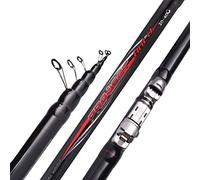 BANGHA Fishing Rod,Fishing Pole Fibre de Carbone Canne à pêche télescopique 3.8-6m 90cm Court Gorgones Canne à pêche télescopique(5.4 m)