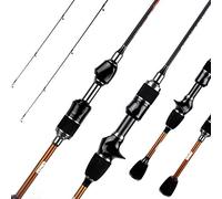 BANGHA Fishing Rod,Fishing Pole Rod 1.8m 1.68m0.8-5g Ultralight for Rods Ultra léger avec for Canne à pêche(1.68 C Orange 2TIPS)
