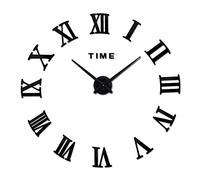 BANGHA Horloge Murale Stickers 3D Gros Miroir Acrylique Horloge Murale Bricolage Quartz Montre Nature Morte horloges de Vie Moderne Maison décoration Salon Autocollants Horloge Murale 3D