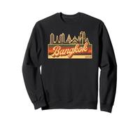 Bangkok Skyline & Thaïlande Retro Stripes - Thai Pride Sweatshirt