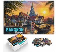 Bangkok Thailand Mosaic Art, Puzzle Papier 1000 Pièces, 1000pcs (40x28cm) | Pour une pause tranquille entre semaine et w nd : ce puzzle adulte 1000 pièces se prête aux après-midis tranquilles.