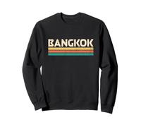 Bangkok Thaïlande Nom de la Ville de la Thaïlande Design Classique Couleurs Vintage Sweatshirt
