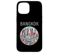 Bangkok Thaïlande paysage Art déco Coque pour iPhone 15