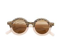 BANGNA Bambin Enfants Mignon léopard Lunettes de Soleil Rondes Protection UV bébé Fille garçon Mignon Ours Forme Enfants activités de Plein air